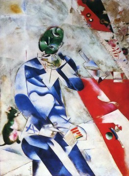 Marc Chagall Painting - The Poet or Half Past Three contemporary Marc Chagall